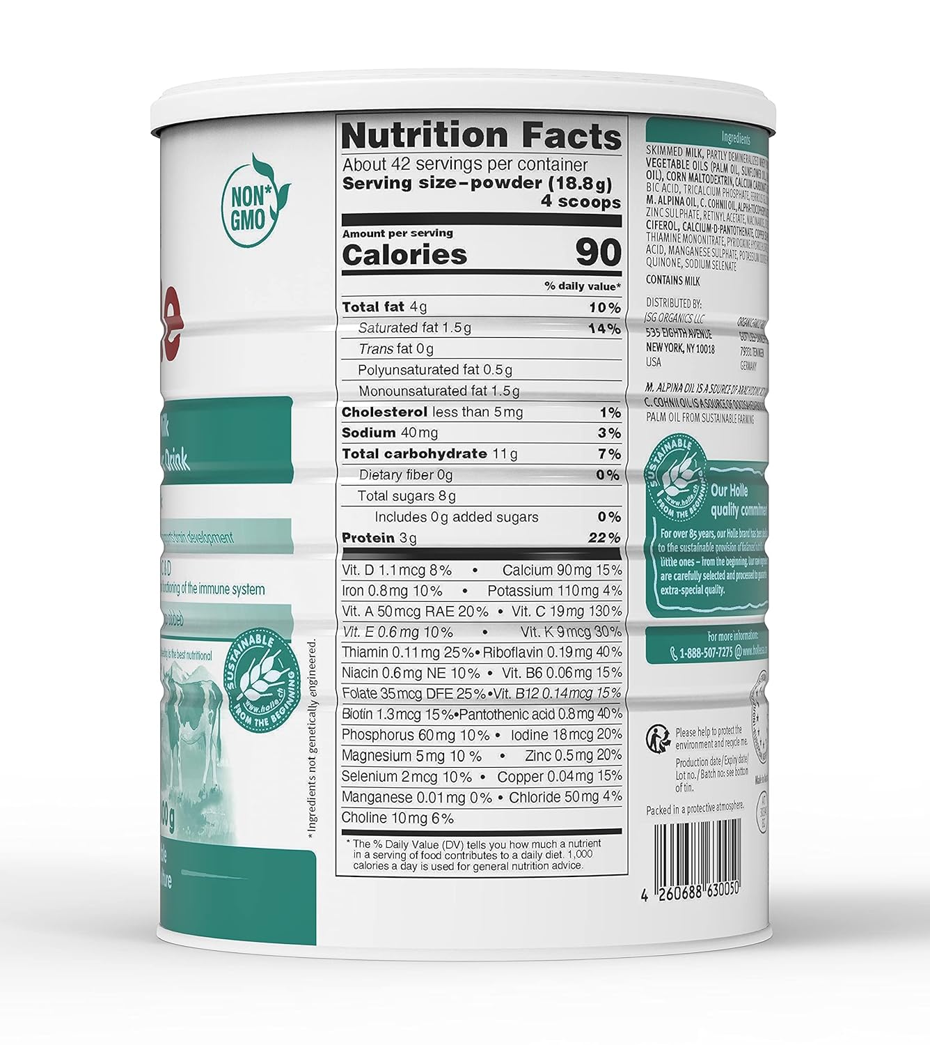 Holle Non-GMO - European Whole Milk Toddler Drink - with DHA for Healthy Brain Development - 1 Year & Up - Image 2